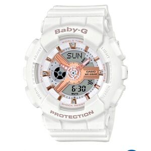 Casio Baby-G BA-110RG White & Rose Gold Watch 🤍
